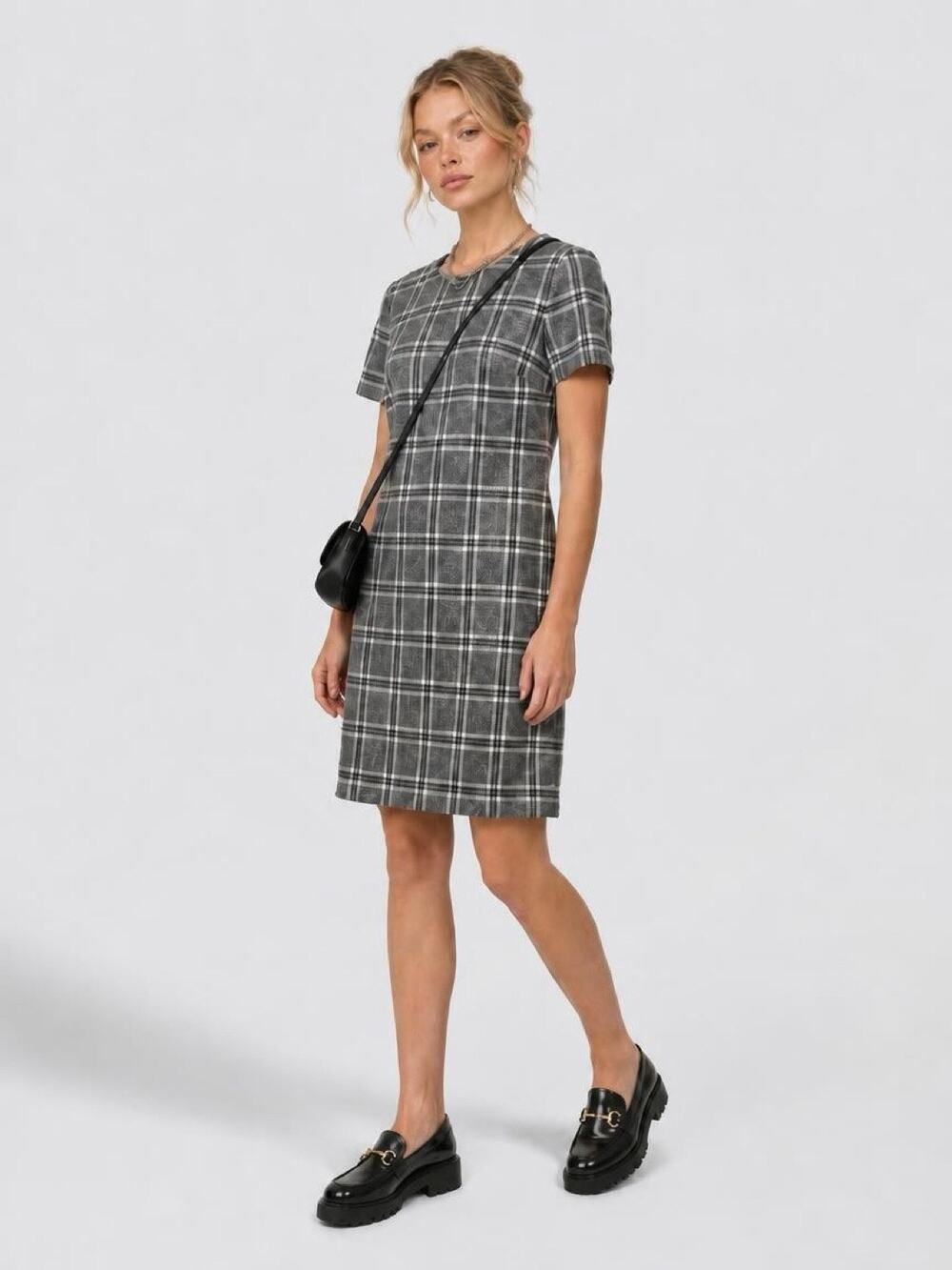 Plaid black and white Calvin Klein dress Size 8